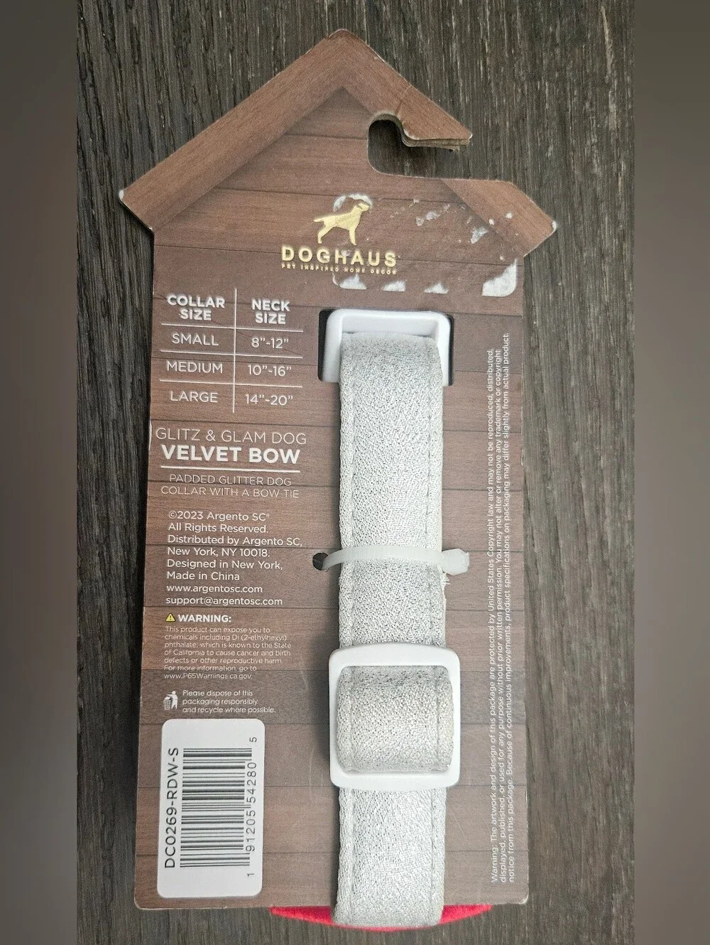 DOGHAUS Glitz & Glam Velvet Bow Dog Collar – Small – NWT